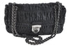 Authentic PRADA Leather Chain Shoulder Hand Bag Black Junk J4086