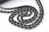 Authentic PRADA Leather Chain Shoulder Hand Bag Black Junk J4086