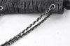 Authentic PRADA Leather Chain Shoulder Hand Bag Black Junk J4086