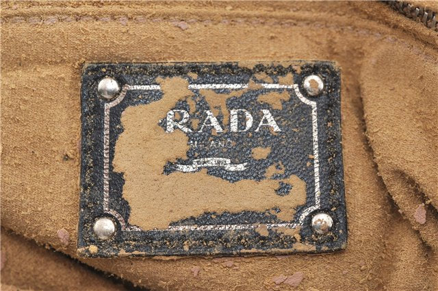 Authentic PRADA Leather Chain Shoulder Hand Bag Black Junk J4086