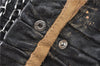 Authentic PRADA Leather Chain Shoulder Hand Bag Black Junk J4086