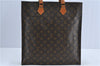 Authentic Louis Vuitton Monogram Sac Plat Hand Tote Bag M51140 LV J4105