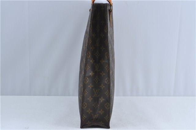 Authentic Louis Vuitton Monogram Sac Plat Hand Tote Bag M51140 LV J4105