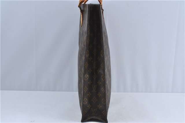 Authentic Louis Vuitton Monogram Sac Plat Hand Tote Bag M51140 LV J4105