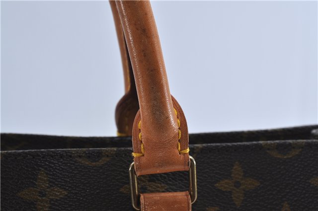 Authentic Louis Vuitton Monogram Sac Plat Hand Tote Bag M51140 LV J4105