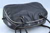 Authentic PRADA Leather Shoulder Hand Bag Purse Black J4124