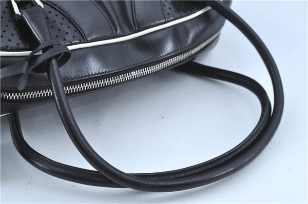 Authentic PRADA Leather Shoulder Hand Bag Purse Black J4124
