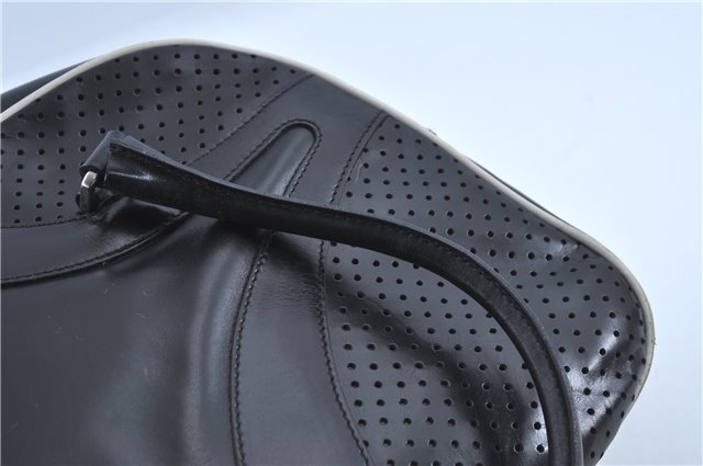 Authentic PRADA Leather Shoulder Hand Bag Purse Black J4124