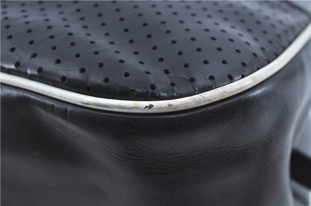 Authentic PRADA Leather Shoulder Hand Bag Purse Black J4124