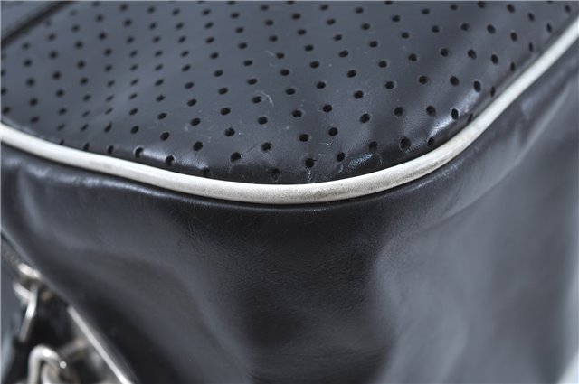 Authentic PRADA Leather Shoulder Hand Bag Purse Black J4124
