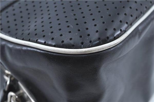 Authentic PRADA Leather Shoulder Hand Bag Purse Black J4124