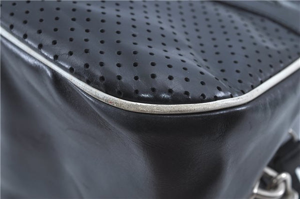 Authentic PRADA Leather Shoulder Hand Bag Purse Black J4124