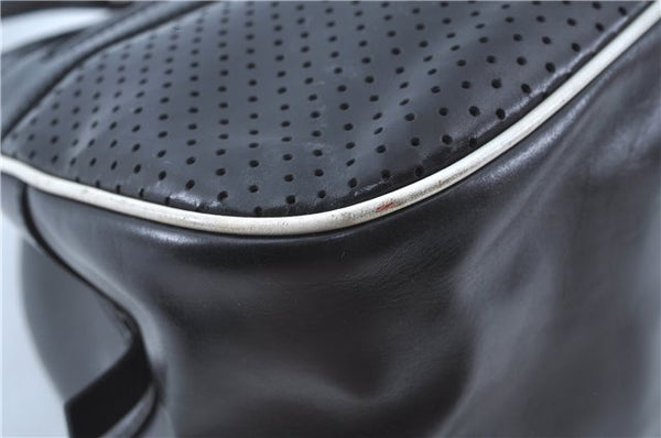 Authentic PRADA Leather Shoulder Hand Bag Purse Black J4124