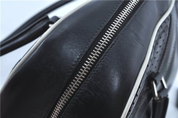 Authentic PRADA Leather Shoulder Hand Bag Purse Black J4124