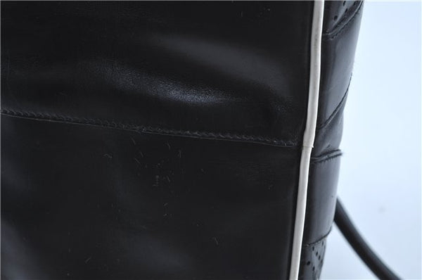 Authentic PRADA Leather Shoulder Hand Bag Purse Black J4124