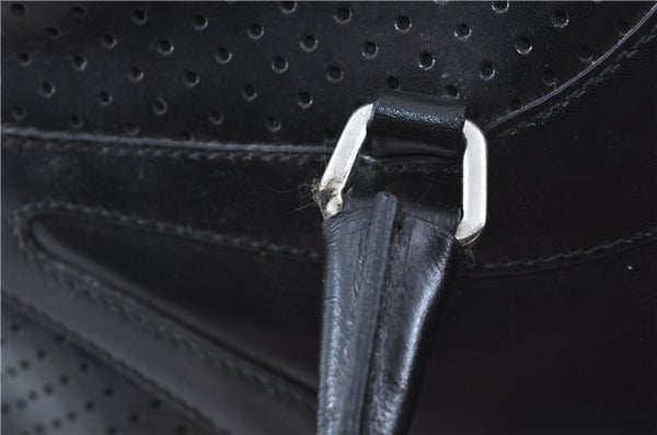 Authentic PRADA Leather Shoulder Hand Bag Purse Black J4124