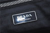 Authentic PRADA Leather Shoulder Hand Bag Purse Black J4124