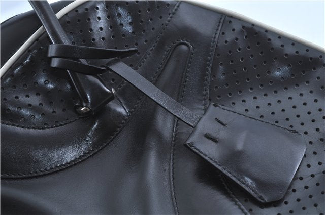 Authentic PRADA Leather Shoulder Hand Bag Purse Black J4124
