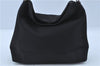 Authentic Ferragamo Nylon Leather Shoulder Hand Bag Purse Black J4142