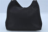 Authentic Ferragamo Nylon Leather Shoulder Hand Bag Purse Black J4142