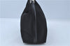 Authentic Ferragamo Nylon Leather Shoulder Hand Bag Purse Black J4142
