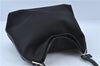 Authentic Ferragamo Nylon Leather Shoulder Hand Bag Purse Black J4142