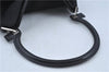 Authentic Ferragamo Nylon Leather Shoulder Hand Bag Purse Black J4142