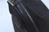 Authentic Ferragamo Nylon Leather Shoulder Hand Bag Purse Black J4142