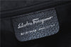 Authentic Ferragamo Nylon Leather Shoulder Hand Bag Purse Black J4142