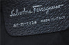 Authentic Ferragamo Nylon Leather Shoulder Hand Bag Purse Black J4142