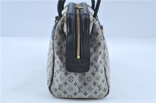 Authentic Louis Vuitton Monogram Mini Josephine PM Hand Bag Blue M92312 LV J4150
