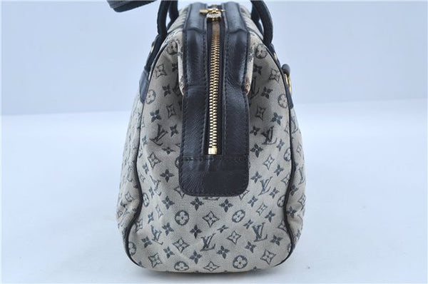 Authentic Louis Vuitton Monogram Mini Josephine PM Hand Bag Blue M92312 LV J4150