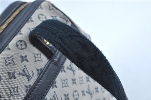 Authentic Louis Vuitton Monogram Mini Josephine PM Hand Bag Blue M92312 LV J4150