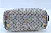 Authentic Louis Vuitton Monogram Mini Josephine PM Hand Bag Blue M92312 LV J4150
