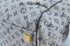 Authentic Louis Vuitton Monogram Mini Josephine PM Hand Bag Blue M92312 LV J4150