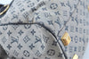 Authentic Louis Vuitton Monogram Mini Josephine PM Hand Bag Blue M92312 LV J4150