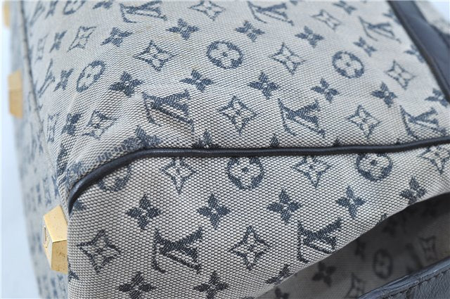 Authentic Louis Vuitton Monogram Mini Josephine PM Hand Bag Blue M92312 LV J4150