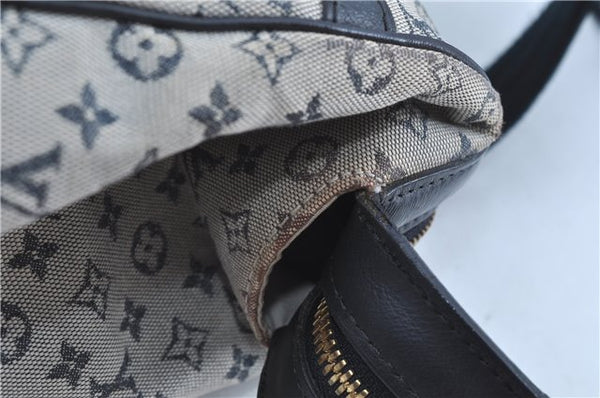 Authentic Louis Vuitton Monogram Mini Josephine PM Hand Bag Blue M92312 LV J4150