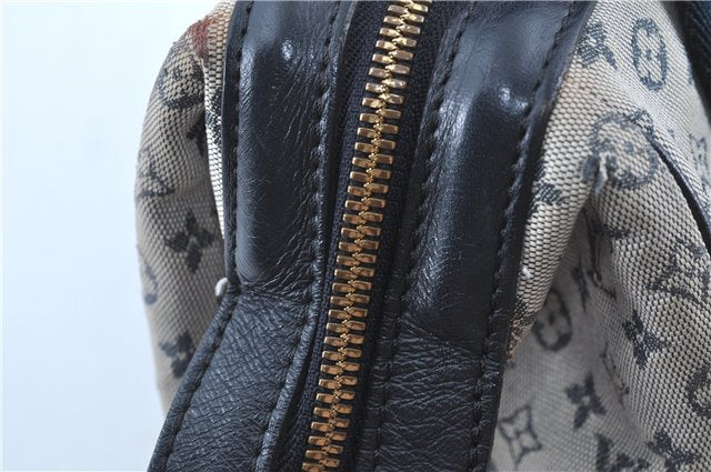 Authentic Louis Vuitton Monogram Mini Josephine PM Hand Bag Blue M92312 LV J4150