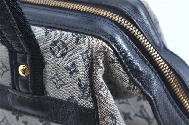 Authentic Louis Vuitton Monogram Mini Josephine PM Hand Bag Blue M92312 LV J4150