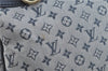 Authentic Louis Vuitton Monogram Mini Josephine PM Hand Bag Blue M92312 LV J4150