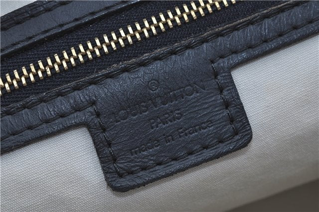 Authentic Louis Vuitton Monogram Mini Josephine PM Hand Bag Blue M92312 LV J4150