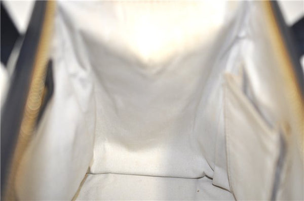 Authentic Louis Vuitton Monogram Mini Josephine PM Hand Bag Blue M92312 LV J4150