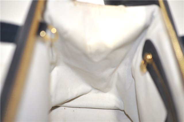 Authentic Louis Vuitton Monogram Mini Josephine PM Hand Bag Blue M92312 LV J4150