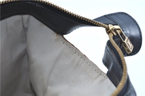 Authentic Louis Vuitton Monogram Mini Josephine PM Hand Bag Blue M92312 LV J4150