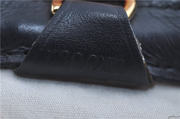 Authentic Louis Vuitton Monogram Mini Josephine PM Hand Bag Blue M92312 LV J4150