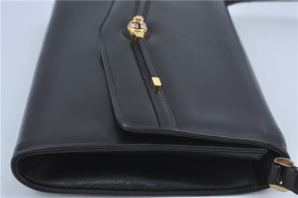 Authentic GUCCI Shoulder Cross Body Bag Purse Leather Black J4157
