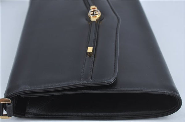 Authentic GUCCI Shoulder Cross Body Bag Purse Leather Black J4157