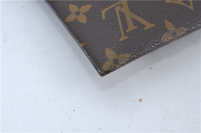 Auth Louis Vuitton Monogram Poche Plate Clutch Document Case Old Model LV J4161