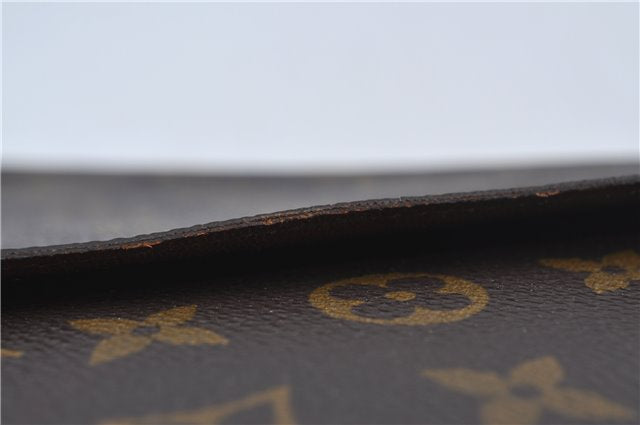 Auth Louis Vuitton Monogram Poche Plate Clutch Document Case Old Model LV J4161